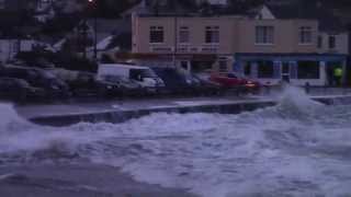 Super high tide in Perranporth beach part 2 [upl. by Ellerd196]