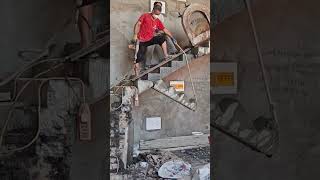 Concrete staircase cutting process Good tools and machinery can increase work efficiency [upl. by Eek]