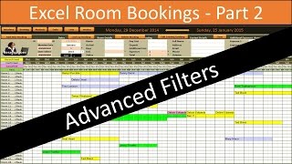 Excel Room Bookings Advanced Filters [upl. by Chanda]