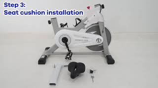 D518 White Pooboo Indoor Cycling Bike Assemble Video [upl. by Nanci]