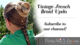 HOW TO DO A FRENCH BRAID UPDO [upl. by Adekam]