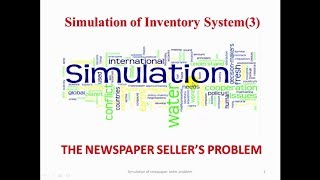 Newspaper Sellers Problem  System Modeling and Simulation [upl. by Oinotnaocram]