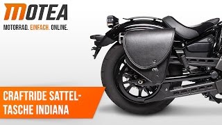 Craftride Custom Motorrad Satteltasche Indiana 10l schwarz Anbauvideo [upl. by Castorina228]