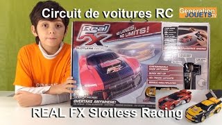 Circuit de voitures radiocommandées Real FX slotless racing démonstration [upl. by Anasus491]