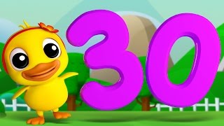 Numbers Song 1 to 30  3D Rhymes  Learning Number For Kids by Farmees [upl. by Nairdad459]