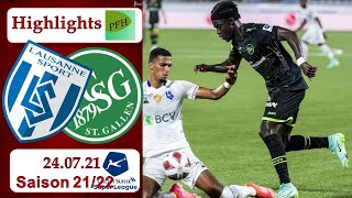 Highlights FC Lausanne  Sport vs FC StGallen 240721 [upl. by Jehial]