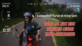 Yadea G6 Test Ride Tajur Tanjakan Curam [upl. by Frangos910]