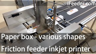 paper box feeder conveyor friction feeder paging machine ifeeder baiyi by automatic [upl. by Ennirroc989]