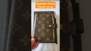 NOVEMBER MONTHLY POCKET PLANNER SET UP 🍁🍂 louisvuittonpocketplanneragendaplannerNovemberfall [upl. by Garv]