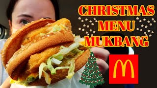 MCDONALDS CHRISTMAS MENU MUKBANG  CHICKEN BIG MAC CHEESE MELT DIPPERS GALAXY CARAMEL MCFLURRY [upl. by Parrott]