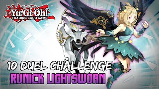 Runick Lightsworn 10 Duel YuGiOh Challenge [upl. by Heinrik]