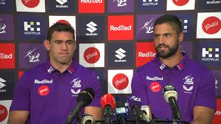 2021 CoCaptains Dale Finucane amp Jesse Bromwich  Press Conference [upl. by Norabel]