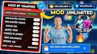 New Dream league Soccer v11230 Mod Menu 2024  DLS Mod Menu 11230 Get Unlimited Coins amp Gems 2024 [upl. by Durtschi]