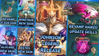 JOHNSON SKIN LEGEND 2025 LYLIA COLLECTOR REVAMP YI SUN SHIN REVAMP HANZO  MLBB UPCOMING SKIN [upl. by Barboza]