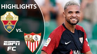 Sevilla remains unbeaten after draw vs Elche  LaLiga Highlights  ESPN FC [upl. by Ravo947]