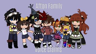 Afton Family Voice Claims  My AU [upl. by Sonnnie]