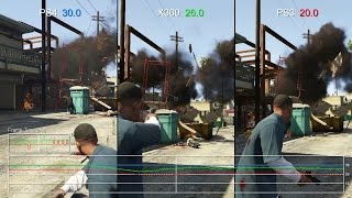 Grand Theft Auto 5 PS4 vs PS3Xbox 360 FrameRate Test [upl. by Kcirdehs861]