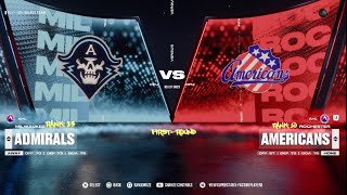 Game 11 23 Milwaukee Admirals  10 Rochester Americans NHL 25 Tournament AHL FirstRound [upl. by Otilegna]