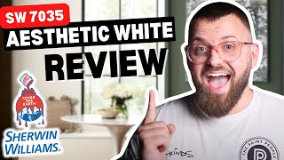 SherwinWilliams Aesthetic White Review for 2024 Crisp amp Clean Color [upl. by Copland672]