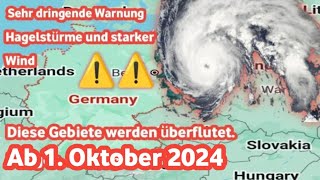 Ein schwerer Sturm Anfang Oktober in ganz Deutschland Mit Überschwemmungen und Hagel [upl. by Bobbee]