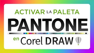 PALETA de COLOR PANTONE  ACTIVALA en CorelDRAW 2024 [upl. by Linus912]