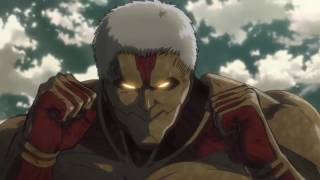 Attack on Titan Bertholdt Reiner Reveal Armored Colossal Titan English Dubbed [upl. by Libenson]