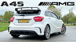 Mercedes A45 AMG W176 Facelift  REVIEW on AUTOBAHN [upl. by Schiro]