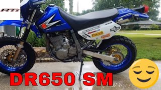 Sick Suzuki DR650 Sumo SM Supermoto Setup w 6040 tires [upl. by Mima543]