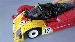 Lego Porsche 962 C 1988  Rebrick Porsche contest entry video [upl. by Ydnim858]