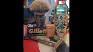 Muhle Companion head shave with a Van Der Hagen blade and Gillette Lime shave cream [upl. by Granese168]