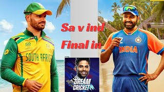 south africa vs India T20 worldcup final match in🏆 dream cricket 25 share [upl. by Lindemann]