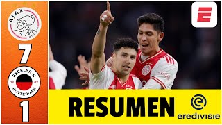 GOLEADA HISTÓRICA DEL AJAX PRIMER GOL DEL MEXICANO JORGE SÁNCHEZ 71 vs Excelsior  Eredivisie [upl. by Schoenberg]