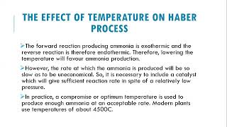 Haber Process  Effect Of Temperature amp Pressure On Haber Process  Equilibrium Reactions [upl. by Pare]