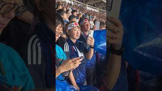 Indonesia Raya Anthem 🇮🇩 dari tribun suporter samurai biru Jepang 🇯🇵 shorts reels [upl. by Bremser281]