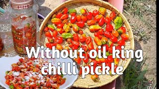 King chilli pickle without oil  Umarok achar shemba thou yaodana [upl. by Teresa]