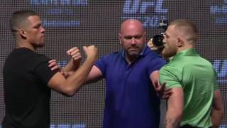 UFC 202 Diaz vs McGregor 2  Press Conference Faceoff [upl. by Rafaela793]