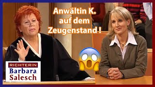 Ein vertrautes Gesicht als Zeuge 😲 ANWÄLTIN K macht ihre Aussage  22  Richterin Salesch  SAT1 [upl. by Mcwherter]