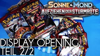 Pokemon Sonne und Mond  Aufziehen der Sturmröte  Booster Display Teil 2 Opening Unboxing [upl. by Llerreg]