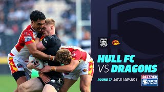 Highlights  Hull FC v Catalans Dragons  2024 Betfred Super League  Round 27 [upl. by Yhtrod]