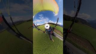 Almost crash at landing 😅🪂 crash paragliding landing extreme [upl. by Atinaj]