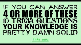 10 mixed trivia questions [upl. by Sillig]