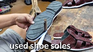 How to use used shoe soles to make slippers [upl. by Suter]