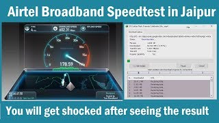 Airtel Broadband Speed test in Jaipur [upl. by Odrick]