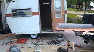 Vintage Camper Restorationwmv [upl. by Karlens]