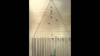 Galton Board Experiment with 94 marbles [upl. by Aleirbag]