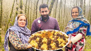 Reshteh Polo Persian Noodle Rice  with Veal  ✤ Village Cooking ✤ [upl. by Sama]