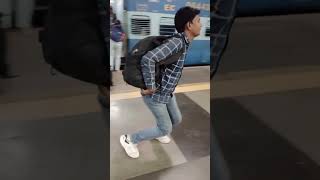 Railway station रेलवे स्टेशन Funny Vedio viralshort video comedyvadio funnyclips [upl. by Ehc]