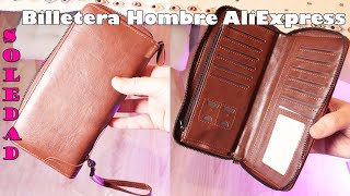 Billetera Hombre  Cartera larga con cremallera AliExpess 😐 Vale la pena [upl. by Sivi]