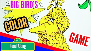 Sesame Street  BIG BIRDS COLOR GAMES  Kids books Read Aloud [upl. by Porett]