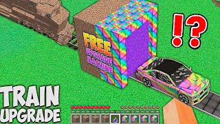 I used RAINBOW PORTAL for UPGRADE DIRT TRAIN TO RAINBOW CAR in Minecraft  SUPER CAR  GARAGE RACE [upl. by Arocal]